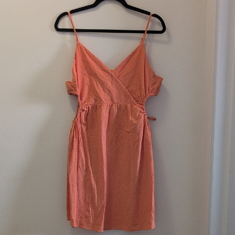 Coral Dress With Side Openings